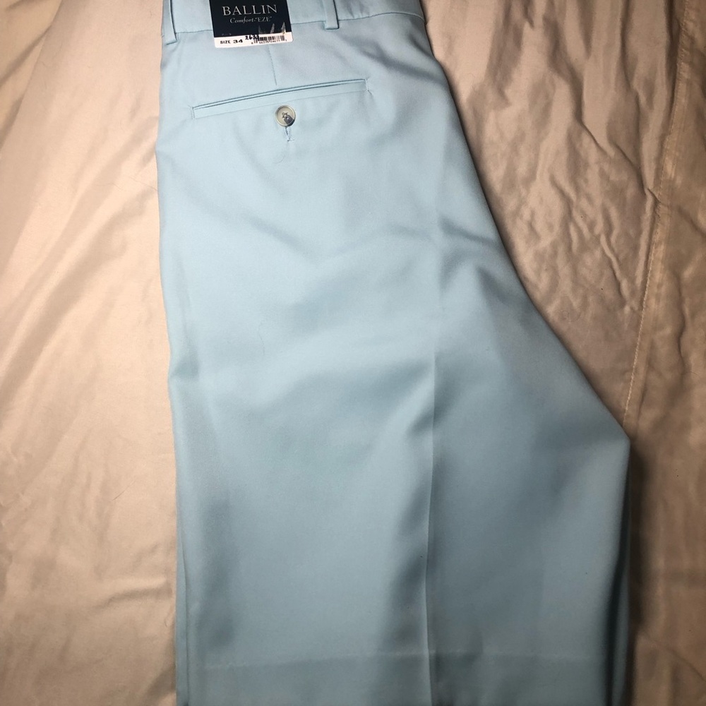 Ballin Men Size 34 Comfort-EZE Cancun Style Blue Golf Dress Shorts NEW